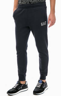 Синие брюки с манжетами EA7