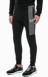 Брюки в спортивном стиле с манжетами EA7