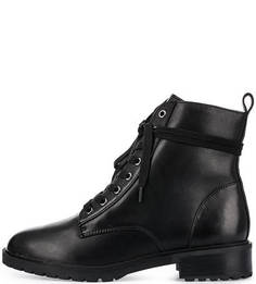 Кожаные ботинки на молнии и шнуровке Steve Madden