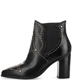 Кожаные ботильоны с металлическим декором Steve Madden