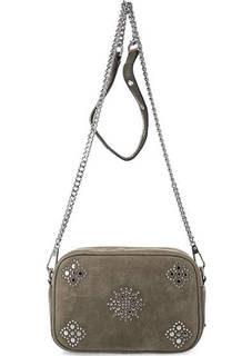 Сумка из нубука с металлическим декором Rebecca Minkoff