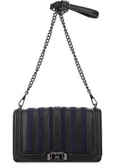 Кожаная сумка с замшевыми вставками Rebecca Minkoff