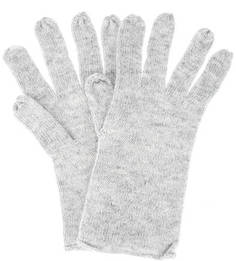 Серые перчатки из вискозы Selected