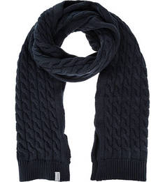 Синий вязаный шарф из хлопка Selected