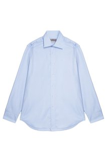 Голубая сорочка из хлопка Canali