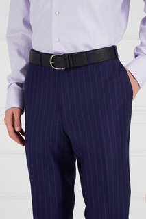 Черный ремень из кожи Canali