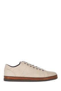 Бежевые полуботинки из кожи Canali