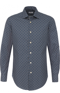 Хлопковая рубашка с принтом Kiton