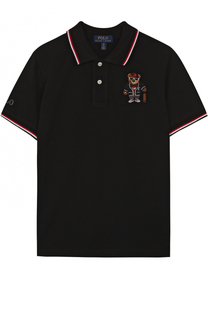 Хлопковое поло с вышивкой Polo Ralph Lauren