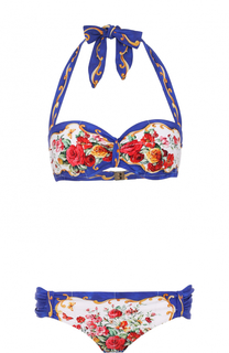 Раздельный купальник с ярким принтом Dolce &amp; Gabbana