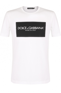 Хлопковая футболка с принтом Dolce &amp; Gabbana