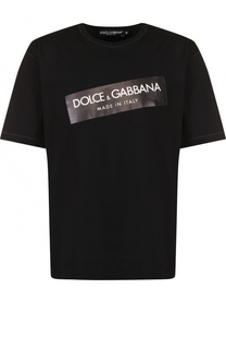 Хлопковая футболка с принтом Dolce &amp; Gabbana