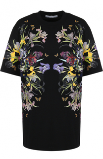 Хлопковая футболка прямого кроя с принтом Givenchy