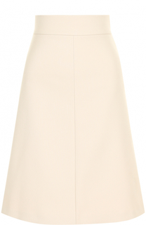 Однотонная юбка А-силуэта с широким поясом REDVALENTINO