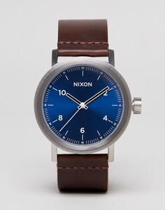 Часы с коричневым кожаным ремешком Nixon Stark - Коричневый