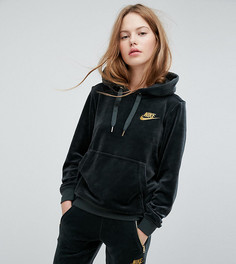 Зеленый велюровый худи без застежки эксклюзивно от Nike - Зеленый