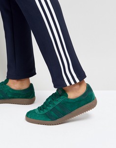 Зеленые замшевые кроссовки adidas Originals Bermuda BY9658 - Зеленый