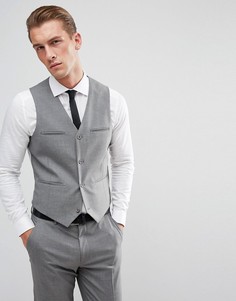 Серый жилет зауженного кроя ASOS - Серый