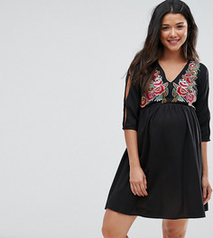Платье с вышивкой ASOS Maternity - Черный
