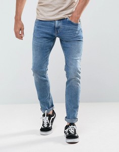 Светлые джинсы слим Tom Tailor - Синий
