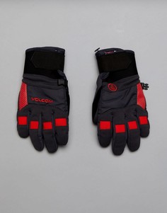 Перчатки с прочной нескользящей отделкой на ладонях Volcom Snow Crail - Черный