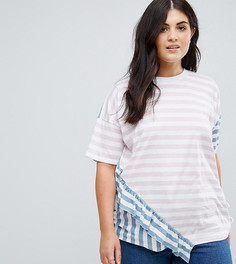 Футболка колор блок с контрастными полосками ASOS CURVE - Мульти