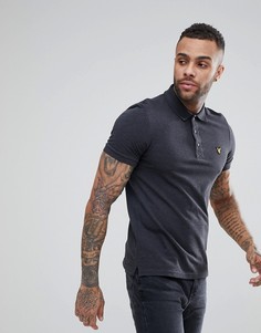 Темно-серая меланжевая футболка-поло с логотипом Lyle &amp; Scott - Серый