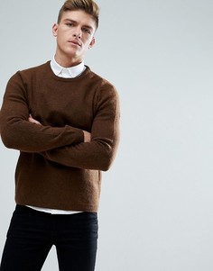 Коричневый джемпер из овечьей шерсти ASOS - Коричневый