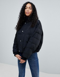 Укороченная стеганая куртка Free People - Черный