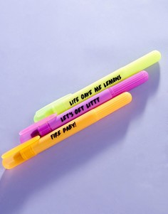 Набор из 3 маркеров с надписью Life Gives Me Lemons Skinnydip - Мульти