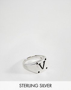 Серебряное кольцо с печаткой ASOS - Серебряный
