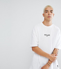 Белая oversize-футболка с логотипом Sixth June - Белый