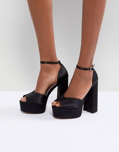 Босоножки на платформе ASOS HAWKER - Черный