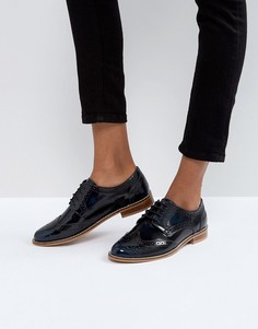 Кожаные туфли на плоской подошве ASOS MOJITO - Темно-синий