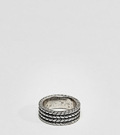 Серебристое кольцо с узором Reclaimed Vintage Inspired эксклюзивно для ASOS - Серебряный