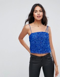 Топ на тонких бретельках ASOS - Синий