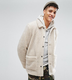 Светло-бежевая куртка из искусственного меха ASOS TALL - Бежевый