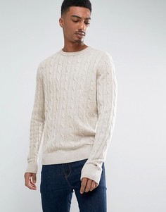 Джемпер крупной вязки с круглым вырезом Tommy Hilfiger - Кремовый