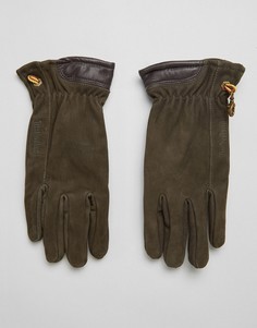 Коричневые перчатки из нубука Timberland - Коричневый
