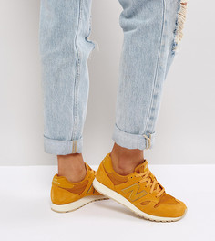 Замшевые кроссовки горчичного цвета с отделкой металлик New Balance 520 - Желтый