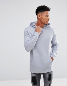 Светло-серый длинный худи ASOS - Серый