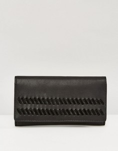 Кожаный кошелек с замшевой отделкой ASOS - Черный
