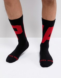Носки с большим логотипом AAPE By A Bathing Ape - Черный