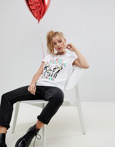 Футболка с принтом ASOS CHRISTMAS - Белый