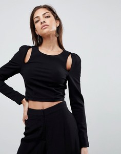 Лонгслив с вырезом Finders Keepers - Черный