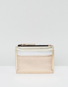 Визитница с эффектом металлик New Look - Золотой