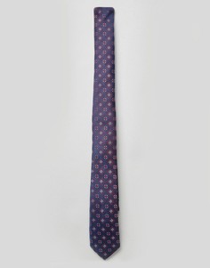Темно-синий галстук с геометрическим узором ASOS - Темно-синий