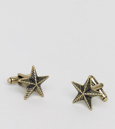 Запонки со звездами Reclaimed Vintage Inspired эксклюзивно для ASOS - Золотой
