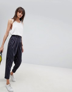 Суженные книзу брюки в полоску ASOS Tailored - Мульти