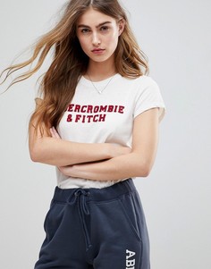 Футболка с логотипом Abercrombie &amp; Fitch - Белый